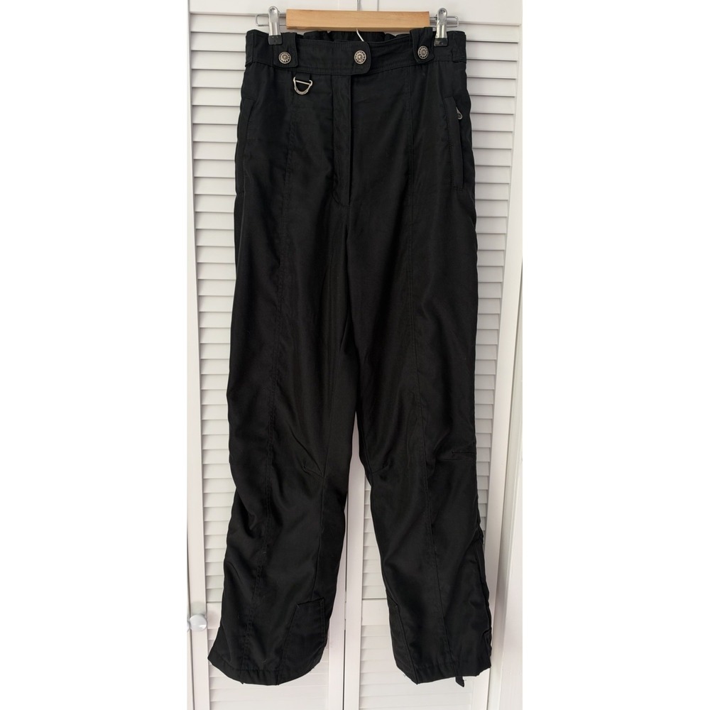 Vintage 90s Spyder Picabo Street Insulated Ski Pants Black Women Small HR Silver